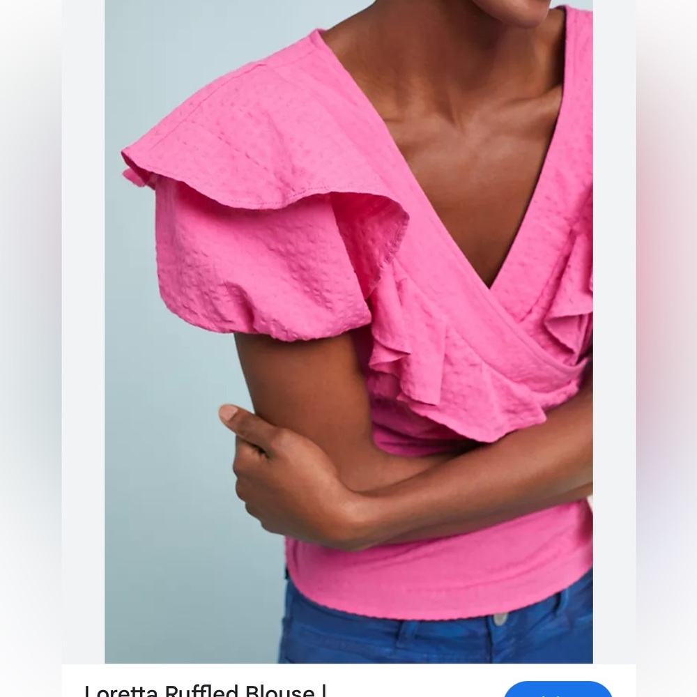 Plenty by Tracy Reese Loretta Ruffled Blouse in pink Size 14